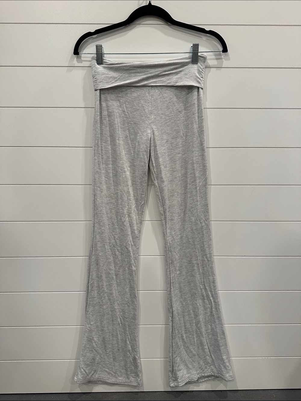 Light Gray Fold-Over Waist Lounge Pants